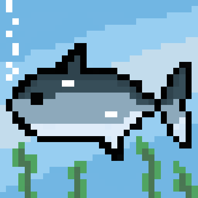 お魚シリーズのドット絵です