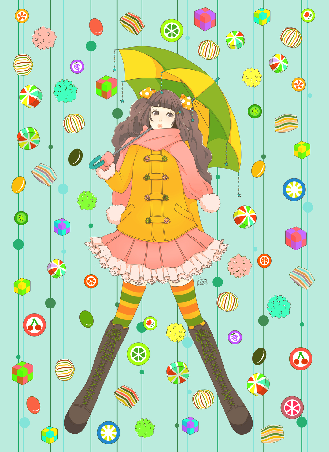 雨・飴・アメ #20/30 - しらかべりえのNFT | Adam byGMO