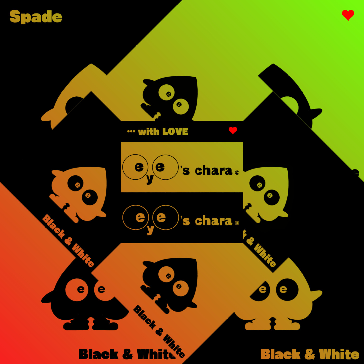 競売 No.028-1【Spade】 color B&W Ver.9 chara eye's #88/99 eye's - その他