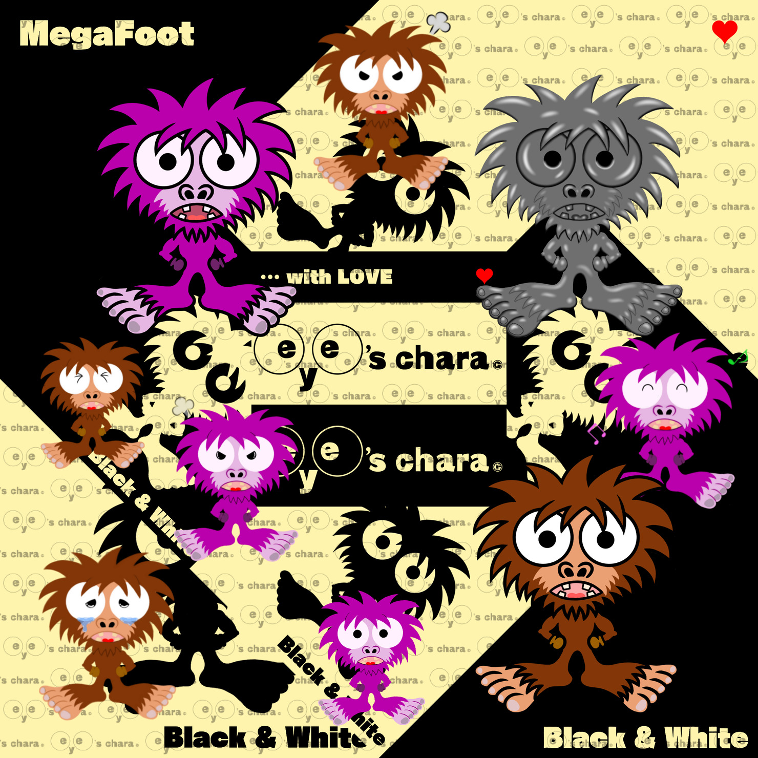 eye's chara Ver.12 Gocha MIX No.026【Megafoot】 #95/99