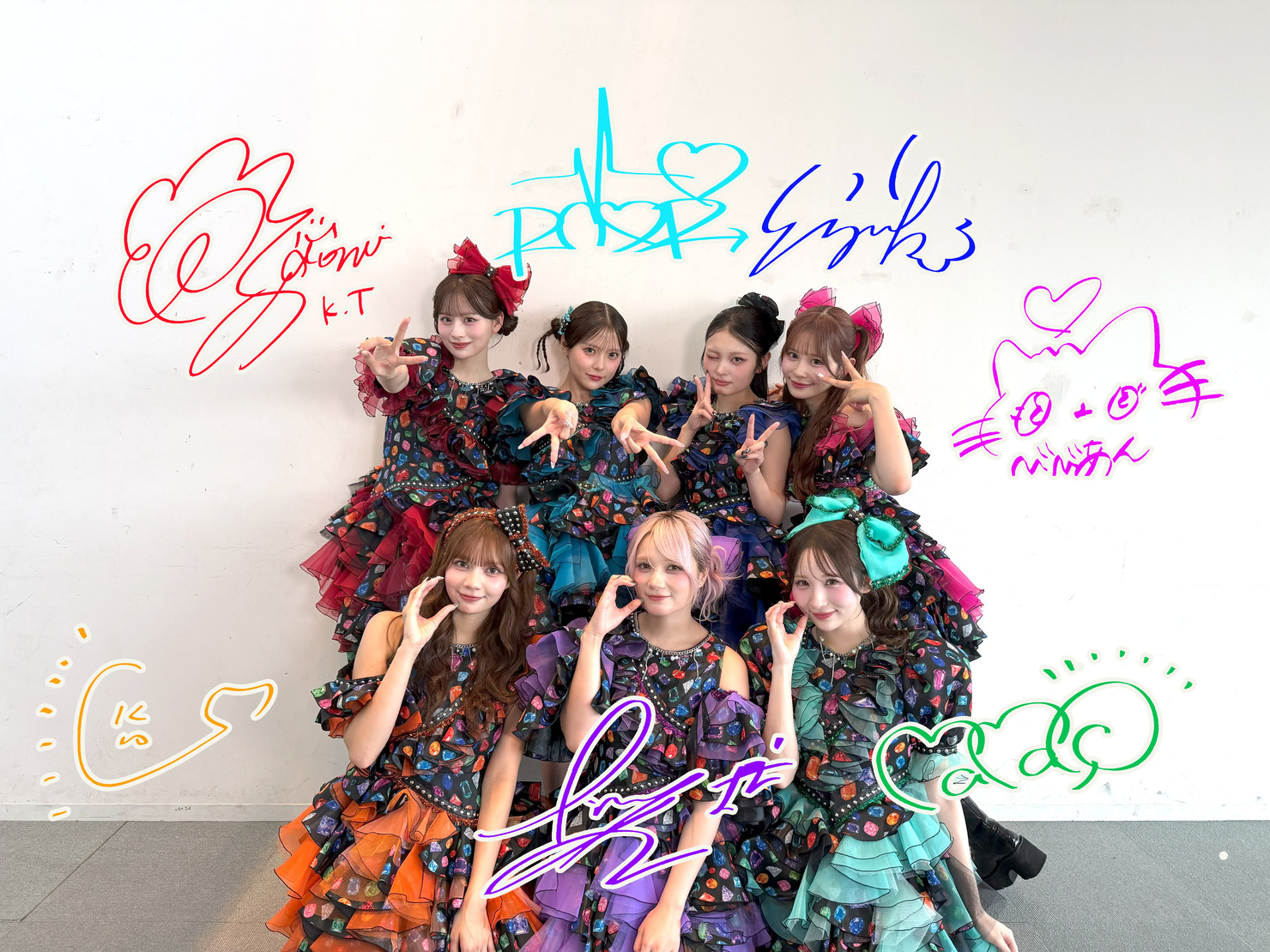 CANDYTUNE／メンバー全員のサイン入り写真 #1201/2000 - 「全力