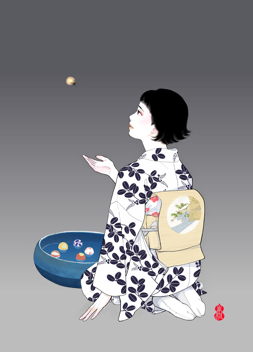 甘い水 #8/9 - 東村アキコNFT「NEO美人画2022」 NFTs | Adam byGMO