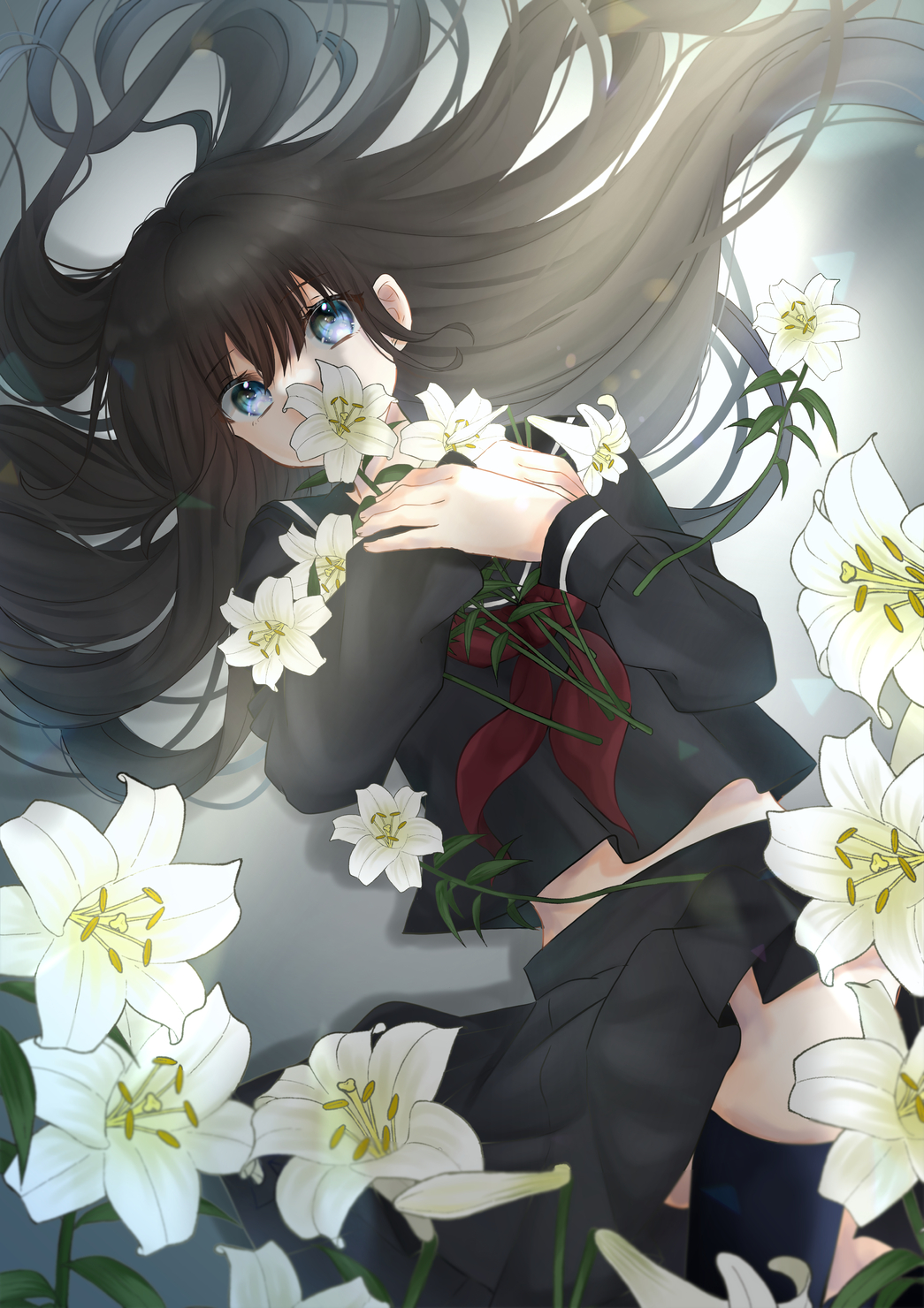 花　贄田越郎画 花と女