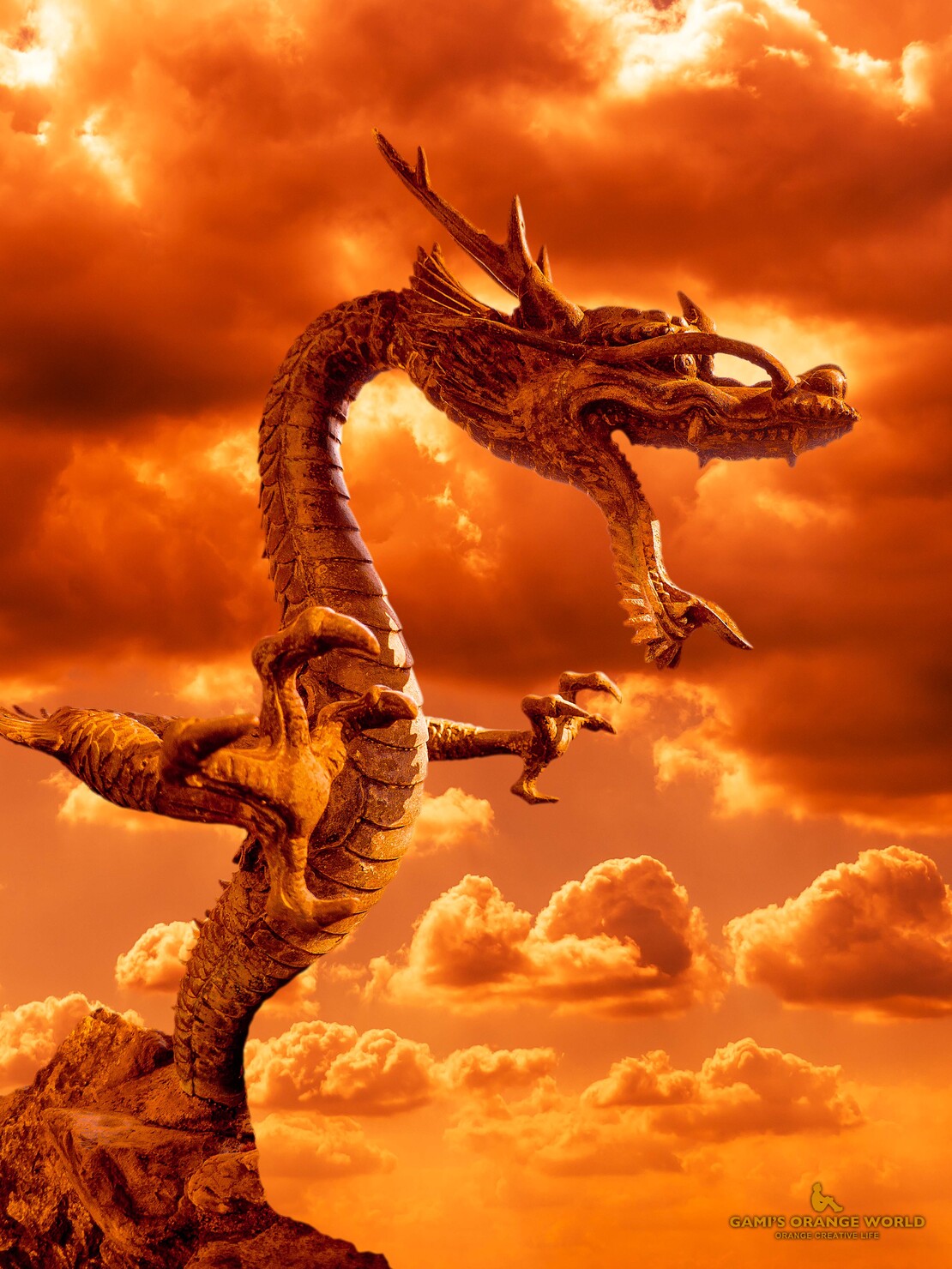 ORANGE DRAGON（オレンジの龍） #33/100 - GAMI'S ORANGE WORLD