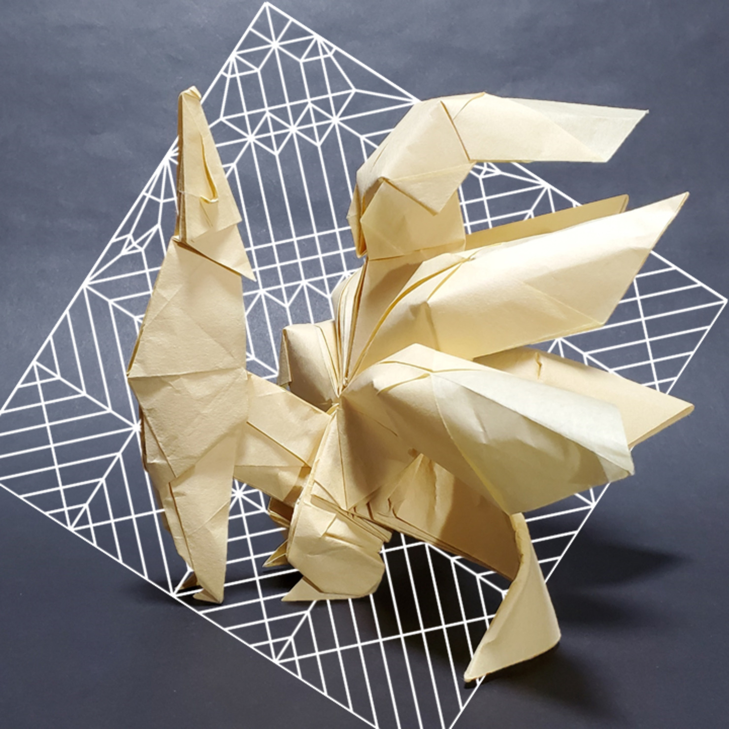 【ラッピング不可】 Origami Fox spirit_icon #697/1000 - 折り紙作家ハイパーステ ヴァイスシュヴァルツ