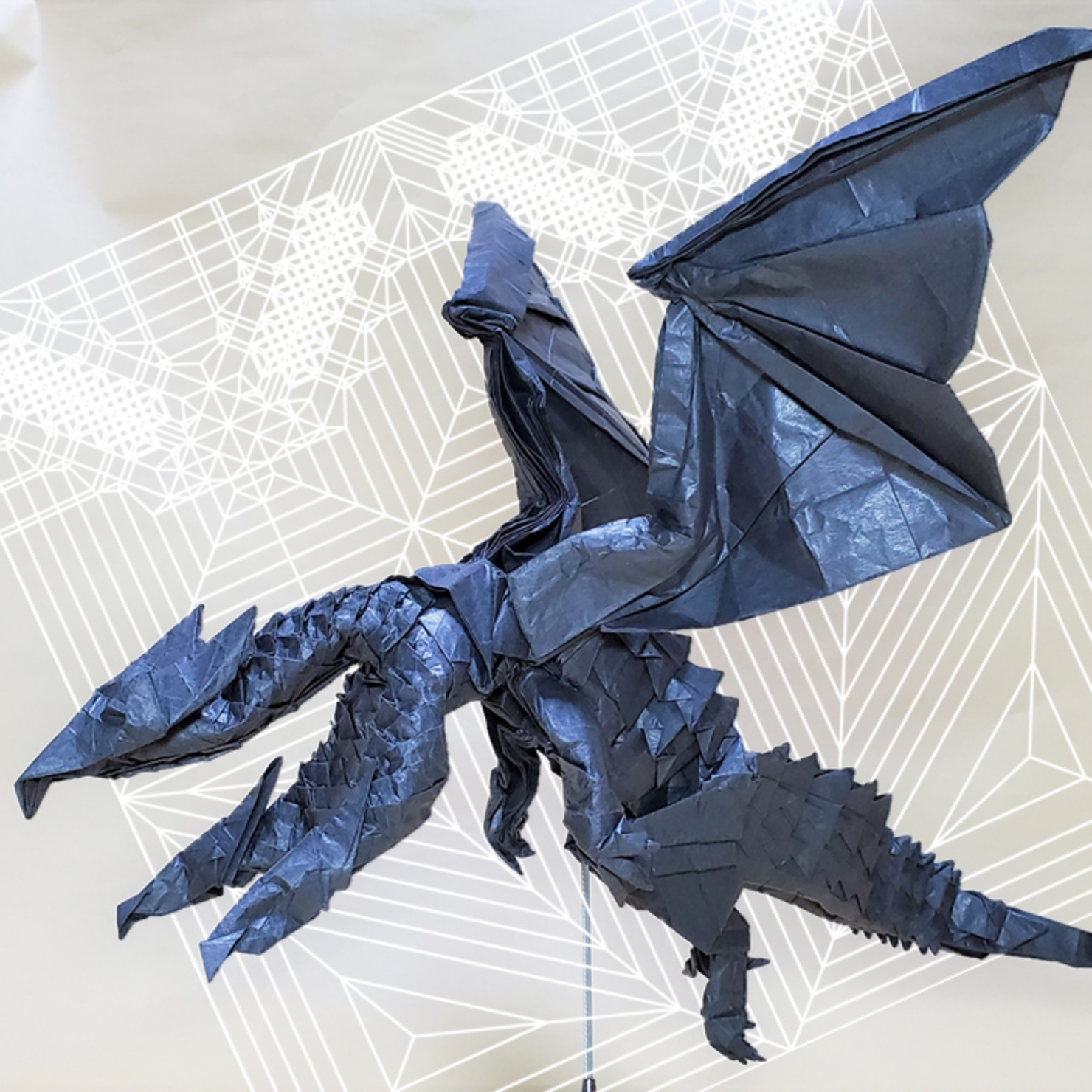 Origami Three-Headed Dragon_icon #448/1000 - 折り紙作家ハイパー 