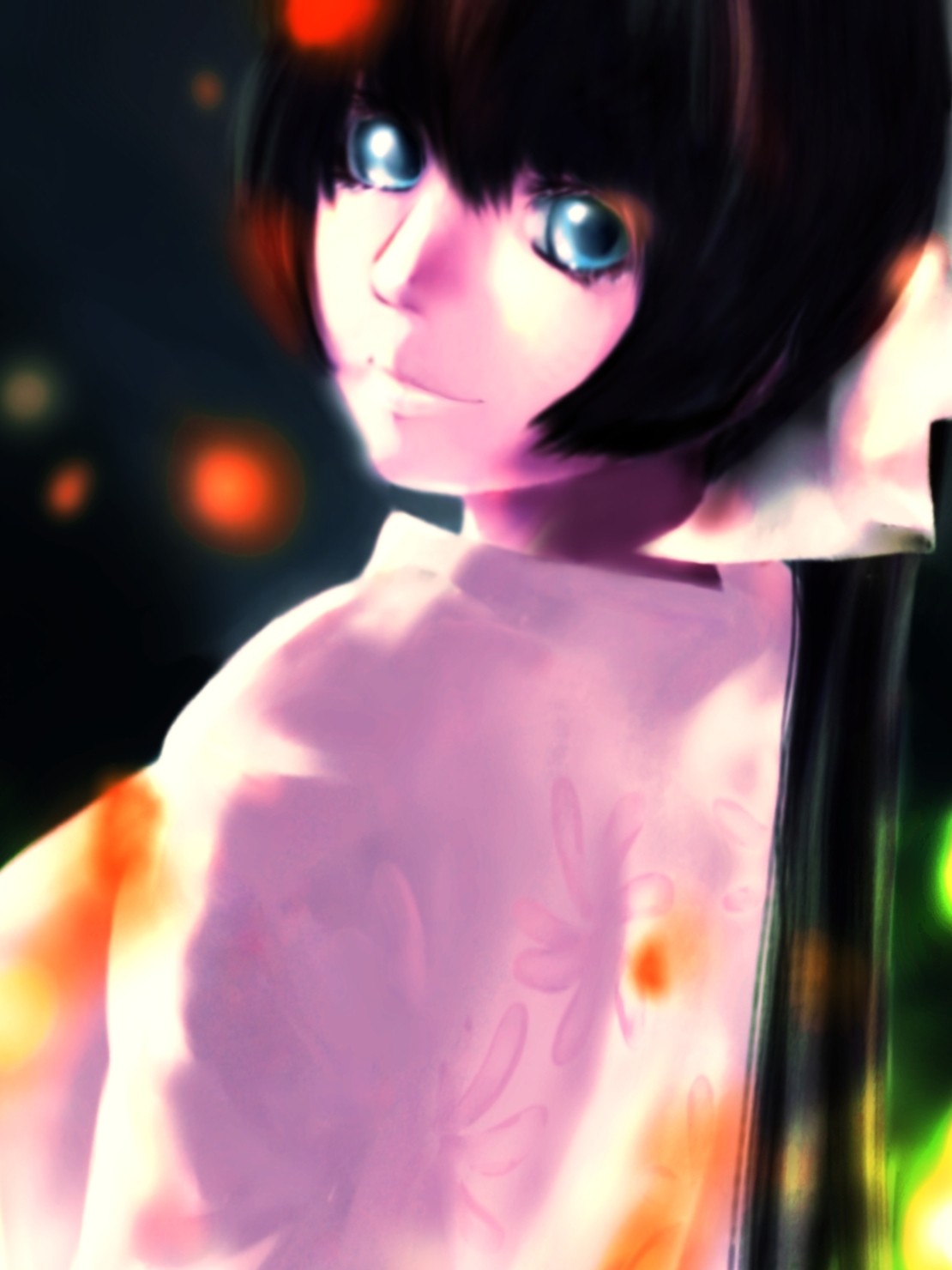 夜と花火と彼女と夏