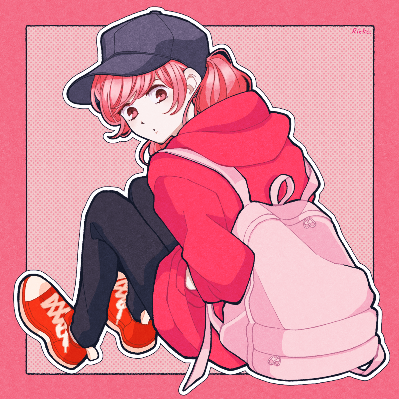 casual fashion girl -pink-