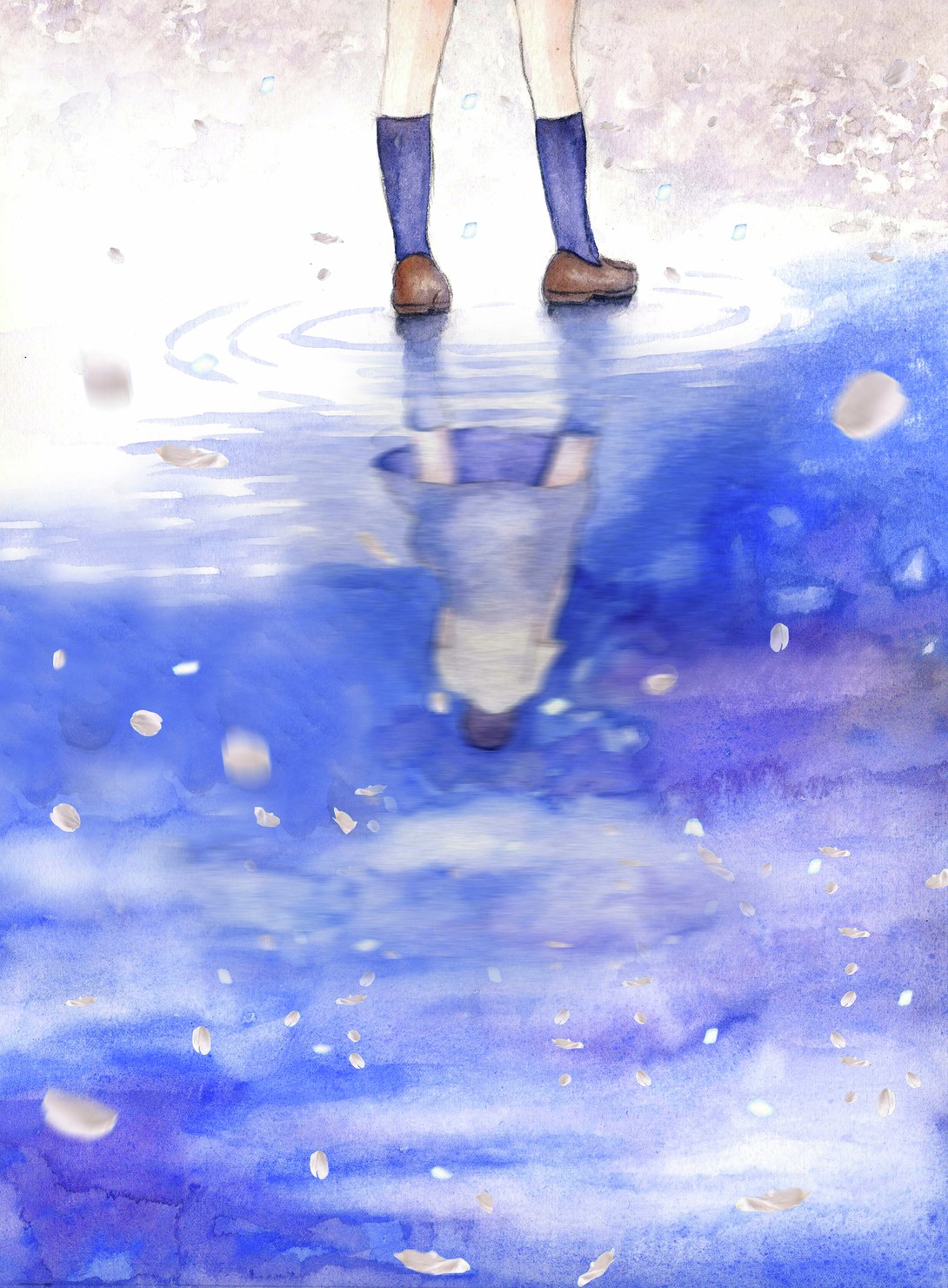 桜と雨上がり
