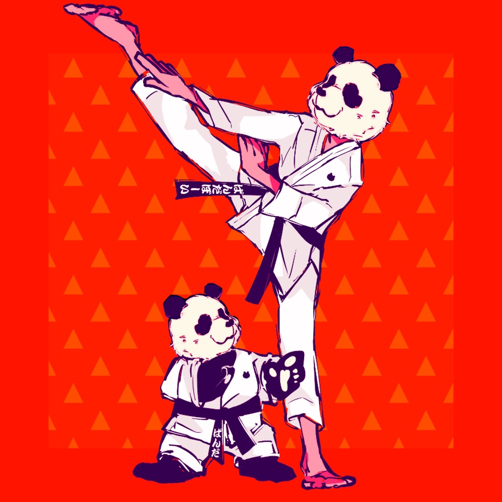 karate club panda boy with panda kun