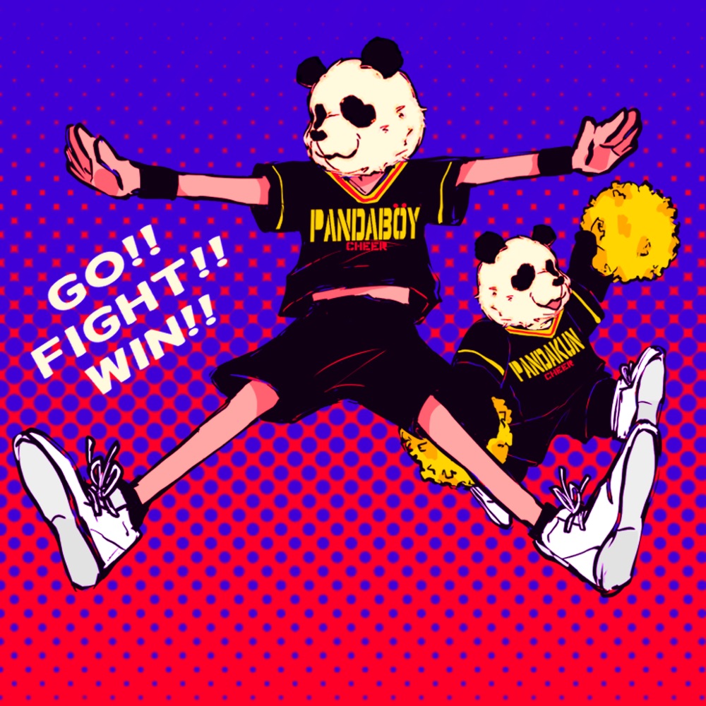 cheerleading club panda boy with panda kun