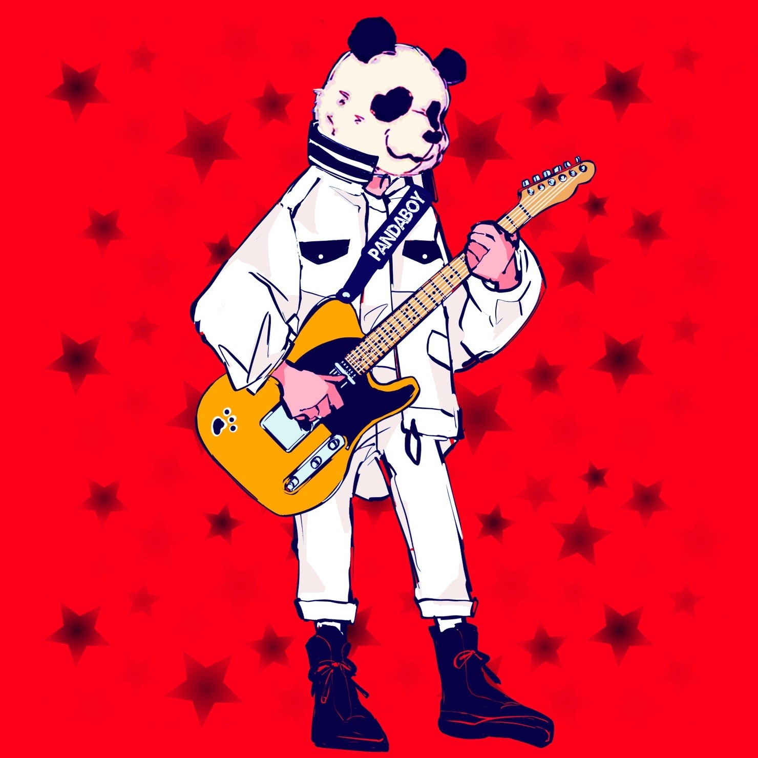 guitarist panda boy