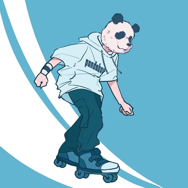 roller skate panda boy