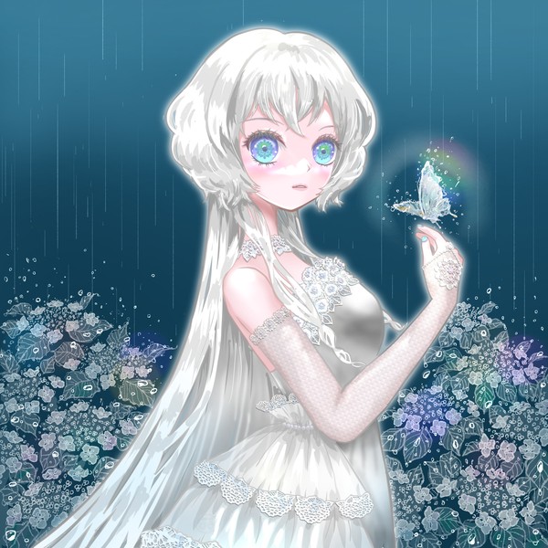Aqua17ーHydrangeas(水の器)