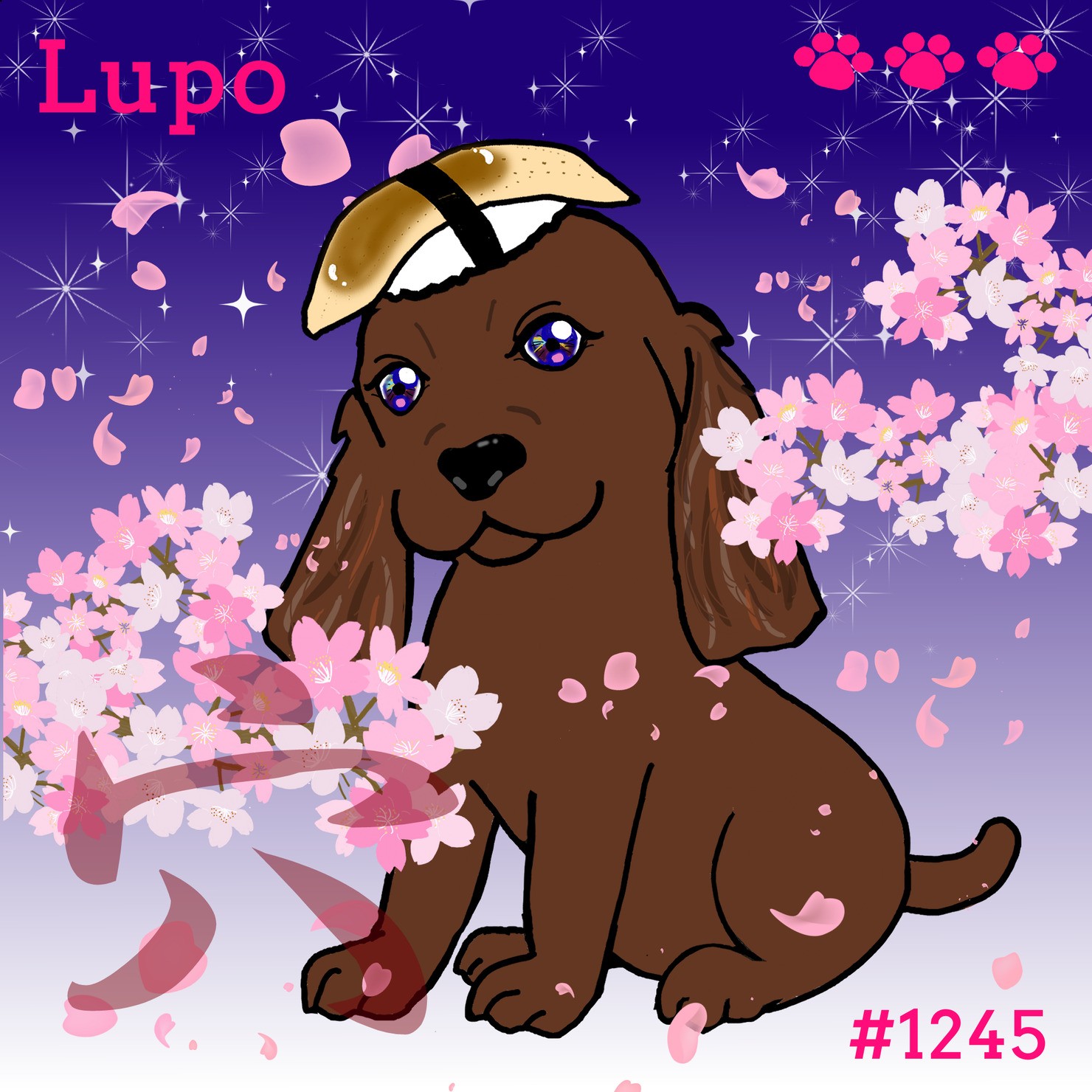 Sushi Dog #1245 【夜桜 Shiny】Lupo'穴'