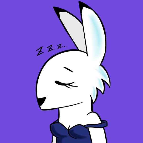 眠っているウサギさん