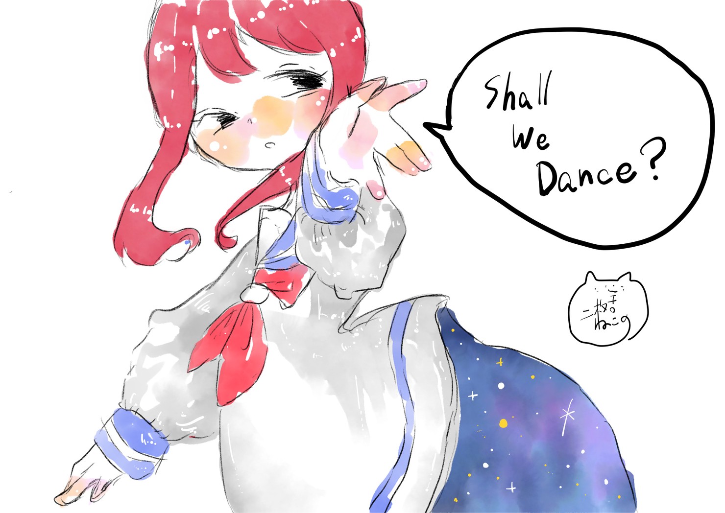 オリジナル手描きイラスト おどろうよ