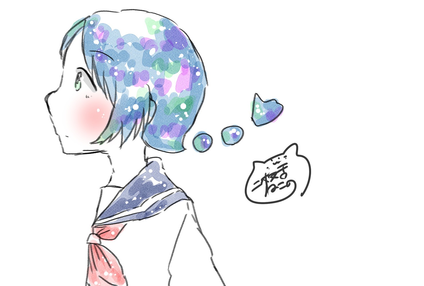 オリジナル手描きイラスト ふにゃほわ