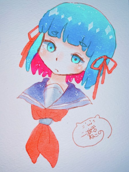 オリジナル手描きイラスト むぅ