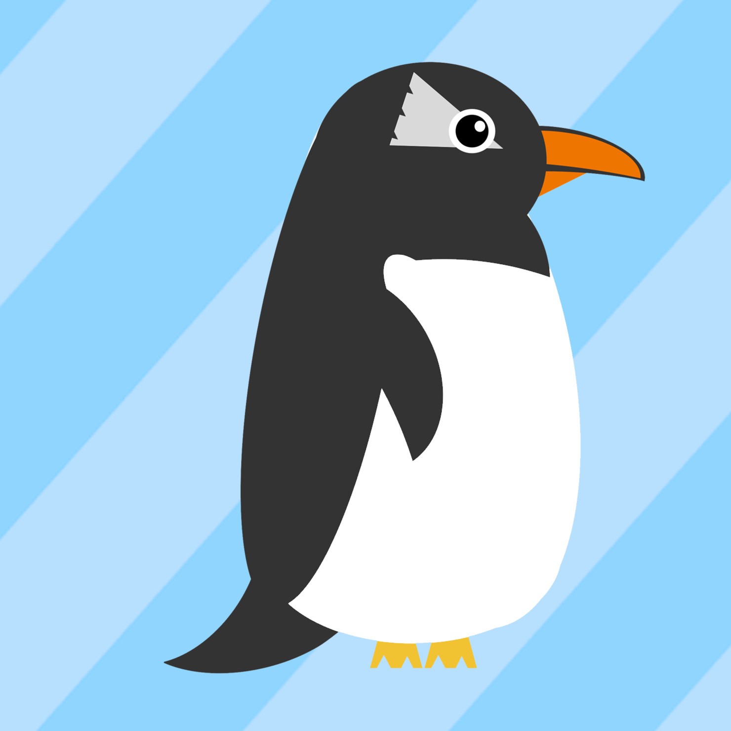 油彩画 ジェンツーペンギン 油彩画 ジェンツーペンギン 絵画 油彩画