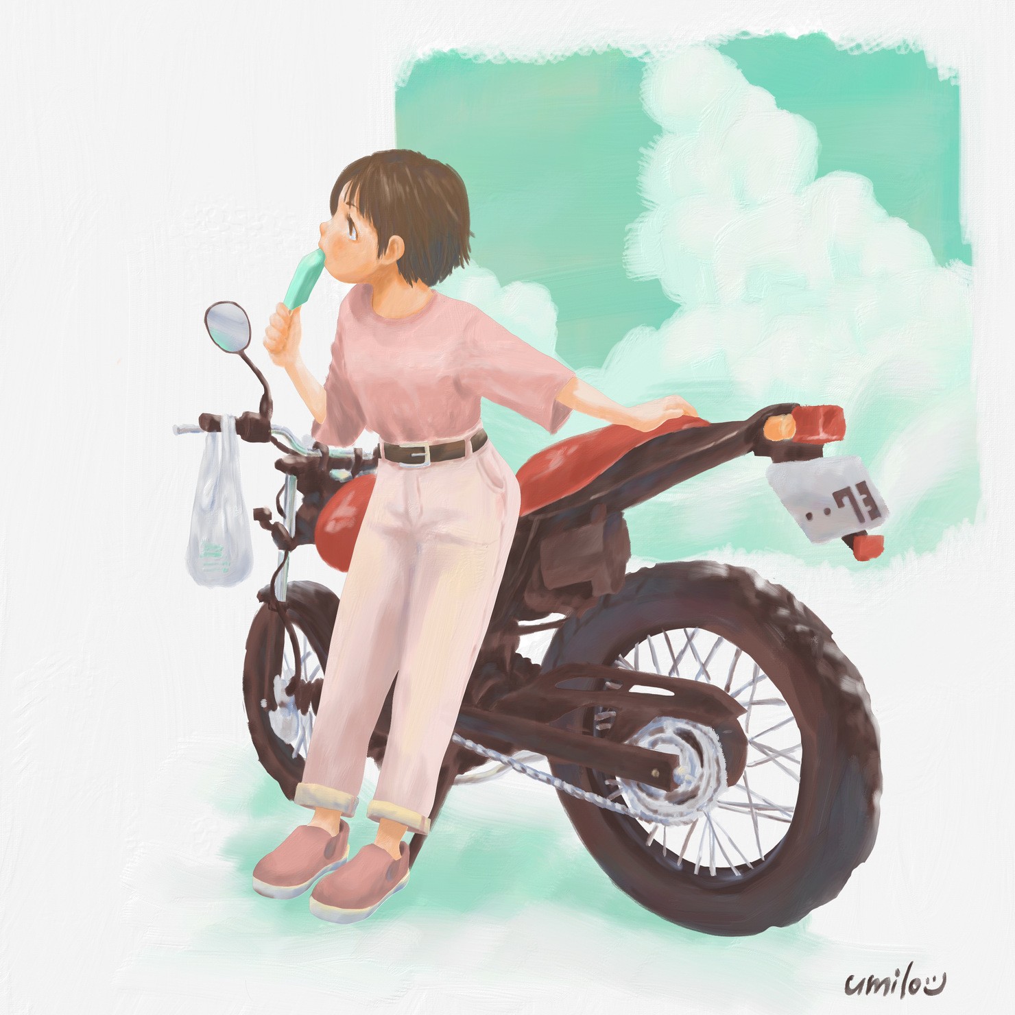 バイクと女の子と入道雲 #1/5