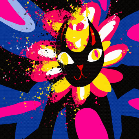 GIF 夜空のCat
