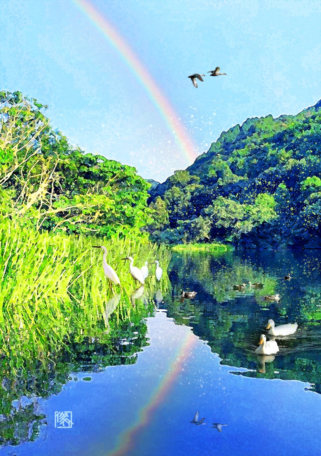 風化雪月・湖面の虹