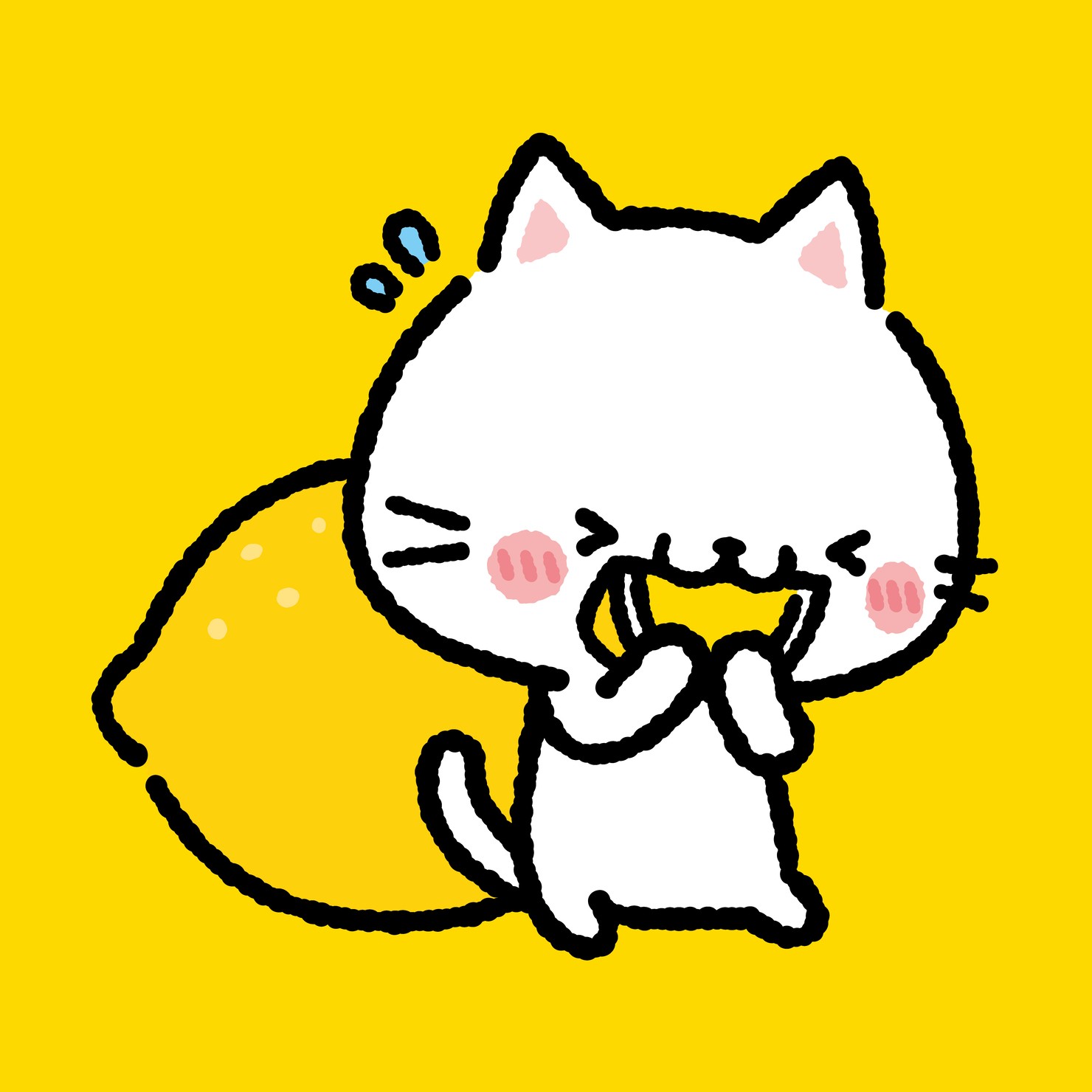 原画イラストミニ色紙：「ネコ：レモン」 レモンとにゃんこ - ざっきー NFTs | Adam byGMO