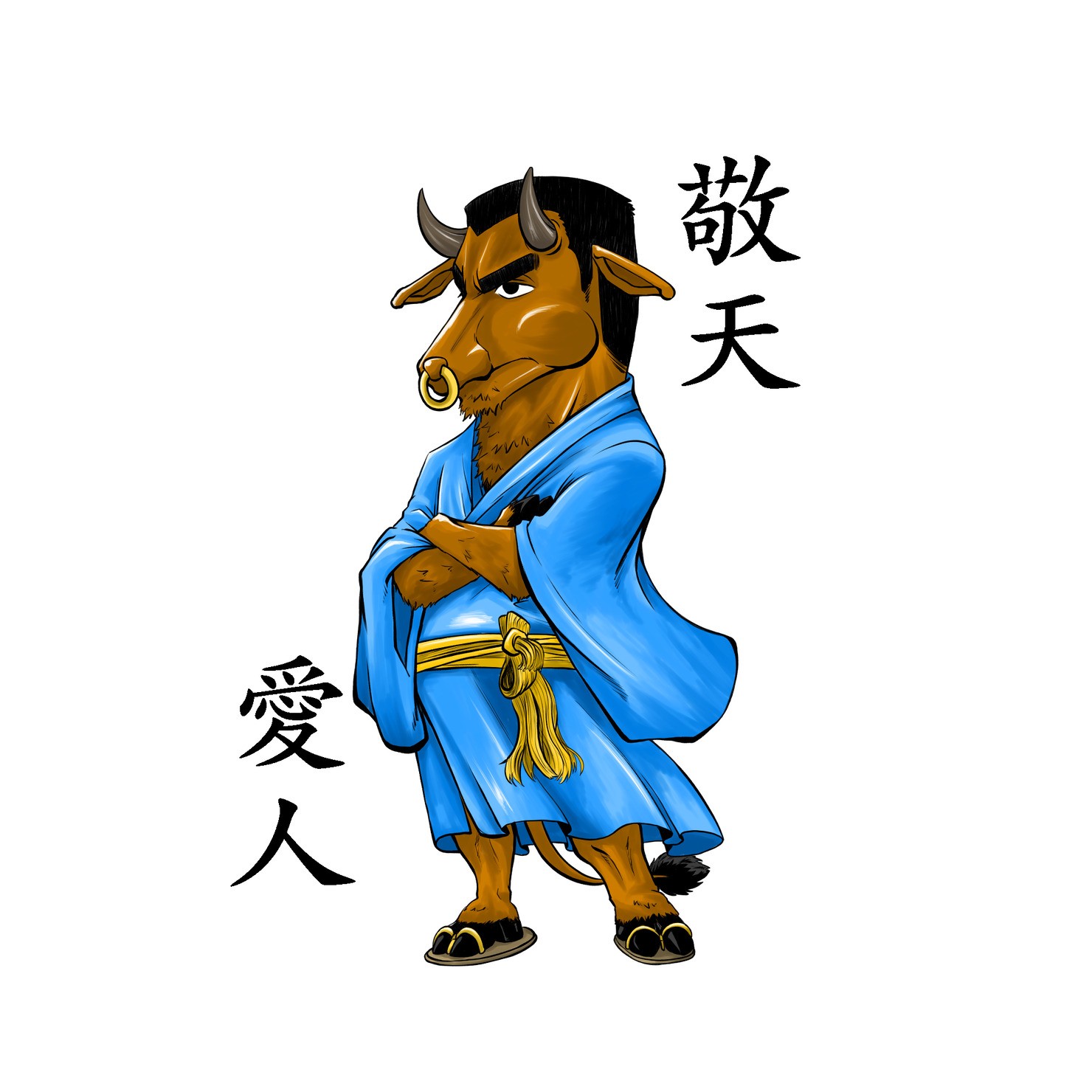 偉人擬獣伝 西郷隆盛 牛 加藤のイラスト屋のnft Adam Bygmo