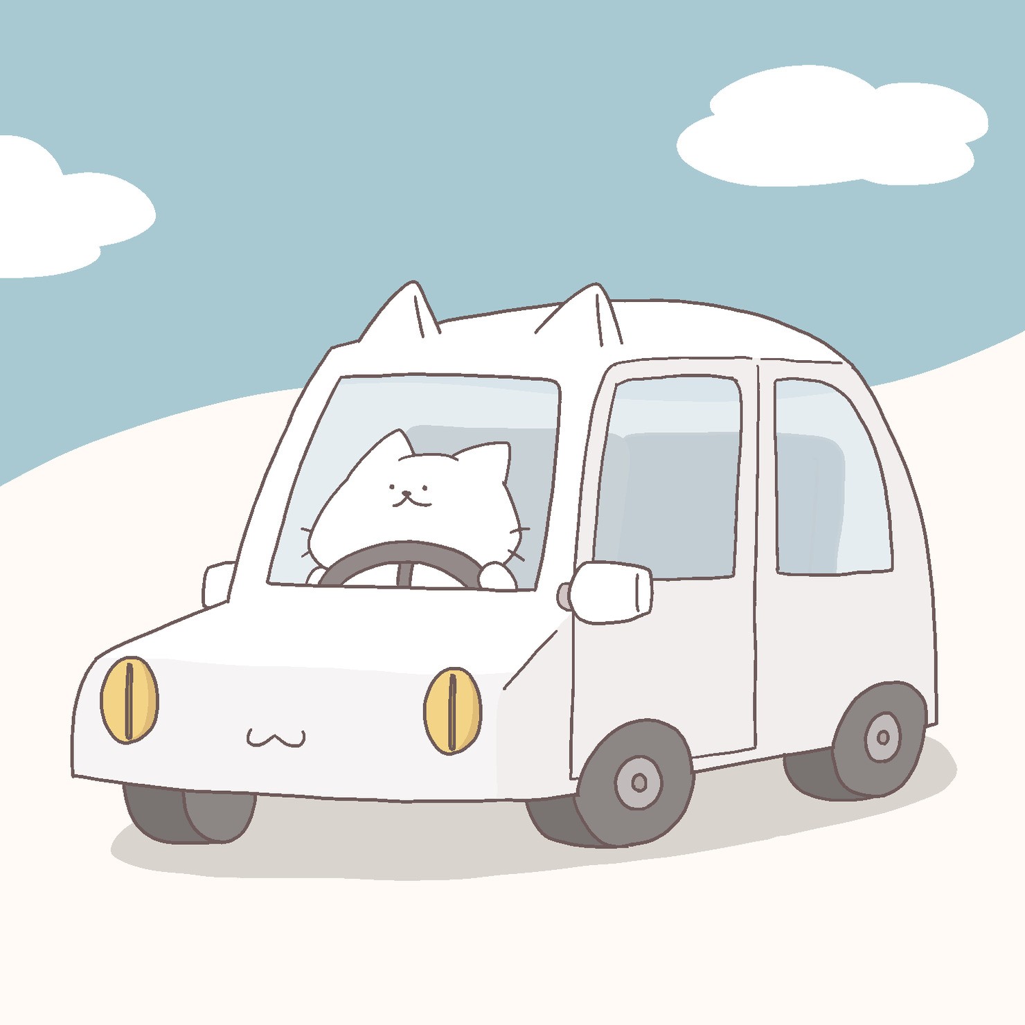にゃんこカー(しろ)