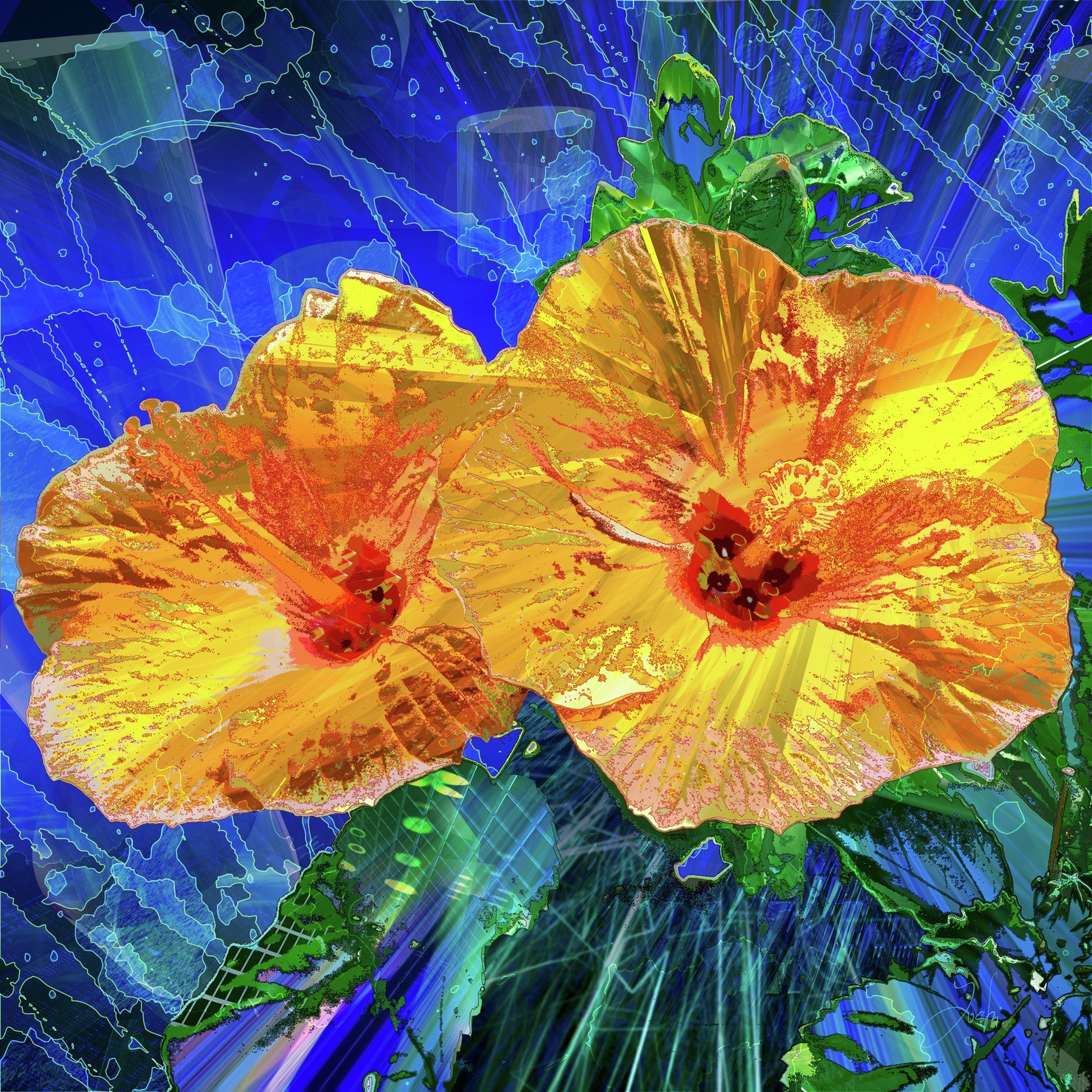 Abstract World 026 Hibiscus ハイビスカス 3 1 3 Yoshi F Japanのnft Adam Bygmo