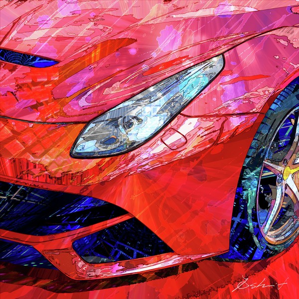 Abstract-world-075 赤い車 #1/2