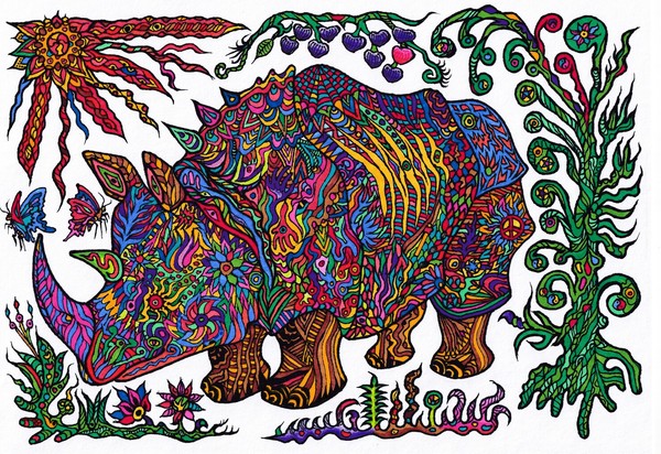 Psychedelic_ Rhinoceros #3/3