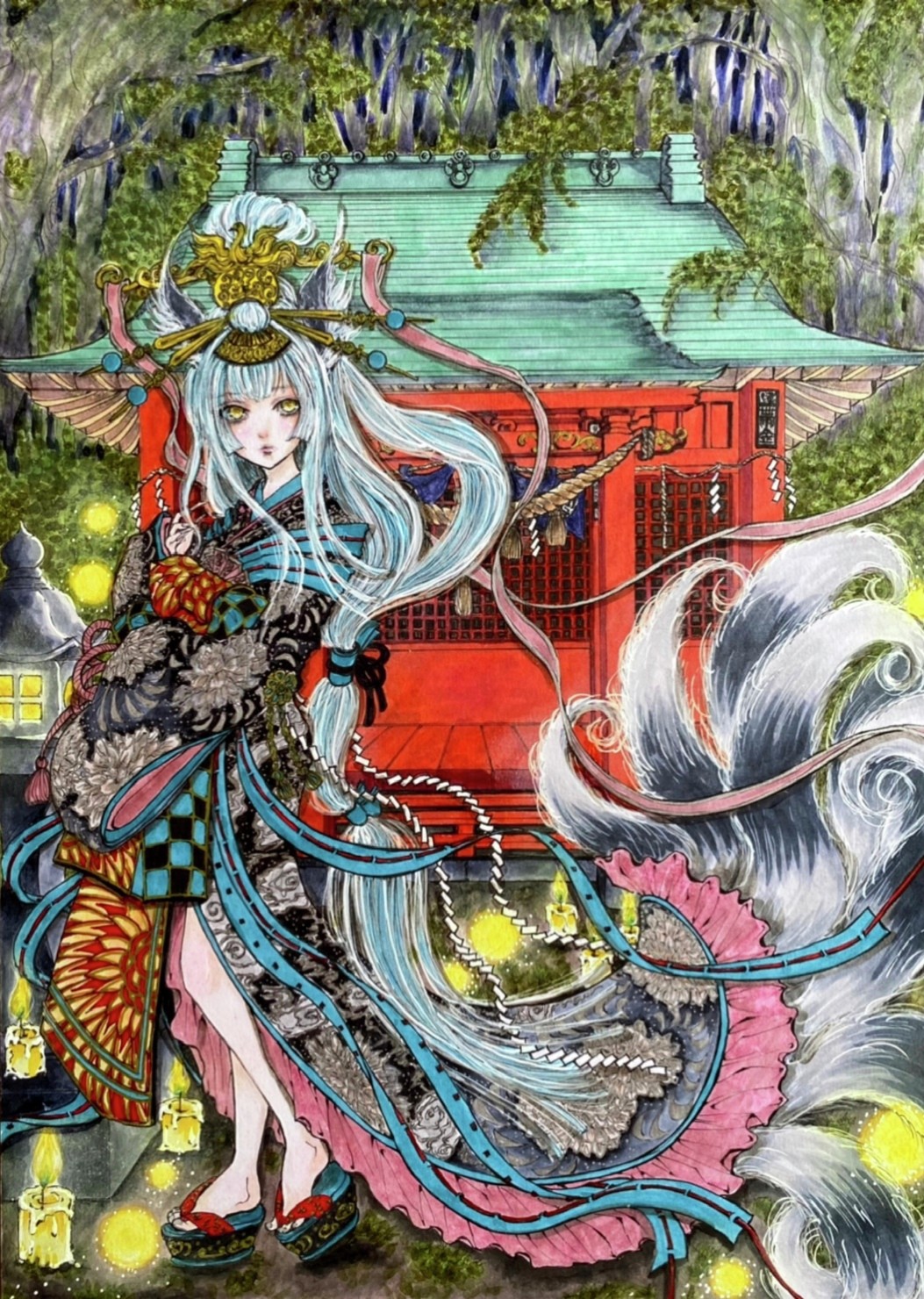 「九尾の狐の化身・玉藻前」 kika's art : No.004 #5/5