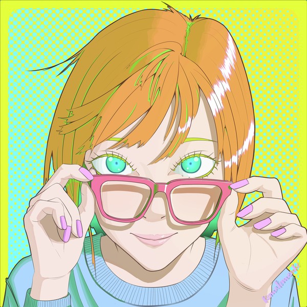 Glasses wearing girl. No.009.