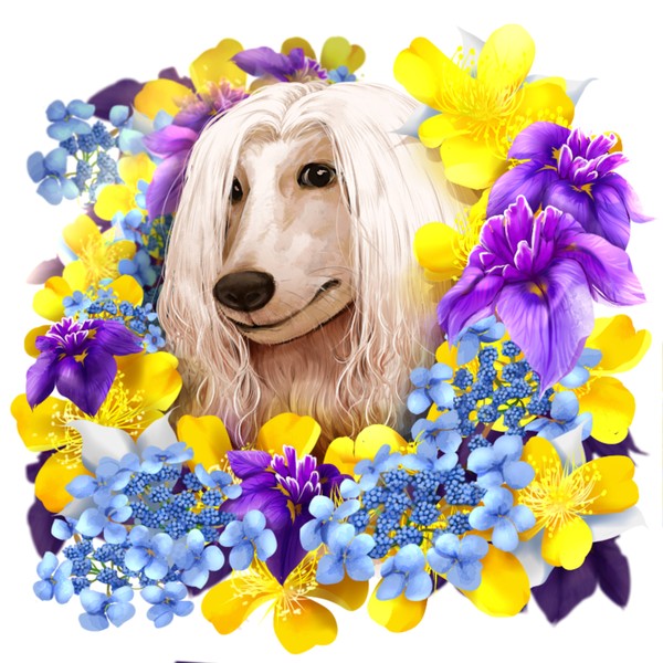 6月の花と犬 #1/100