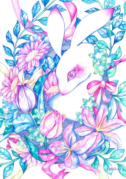 flower rabbit #1/100