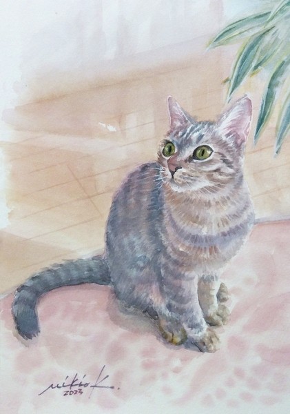 癒しの水彩画＿猫の肖像 - Mikio_k NFTs | Adam byGMO