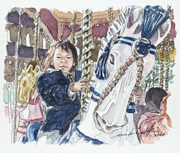 癒しの肖像画＿白馬の王子様