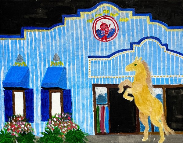 Golden Horse and Sky Blue