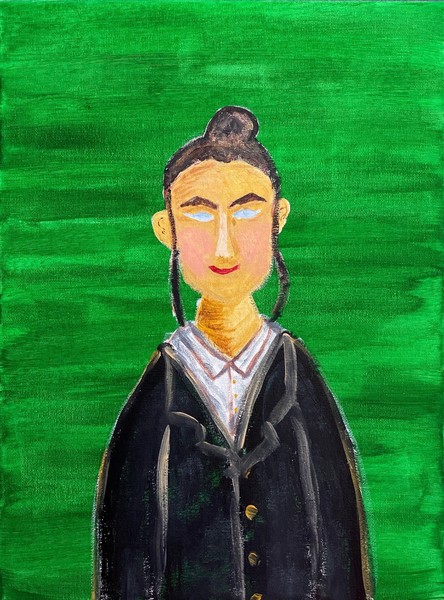 Portrait of A Woman with Blue Eyes 