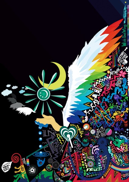 with one wing