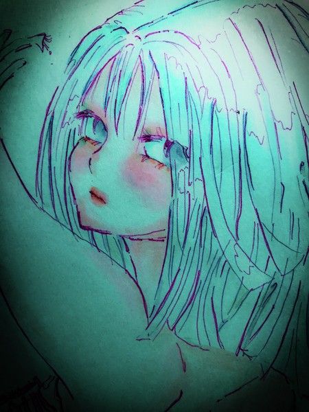 振り向いた女の子