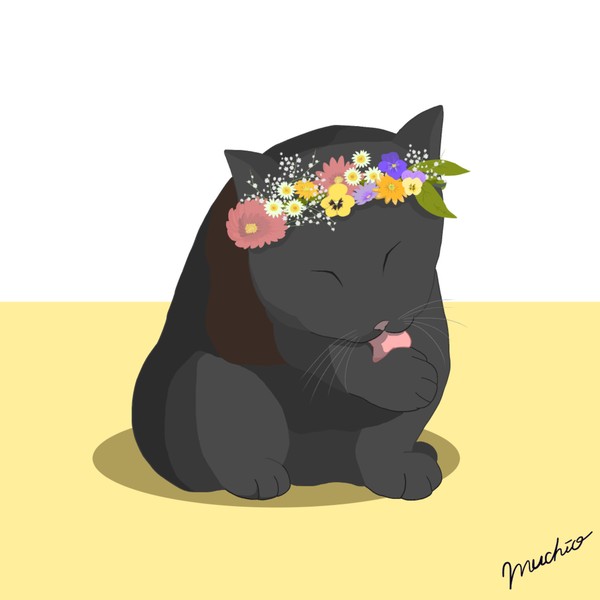 猫と花冠