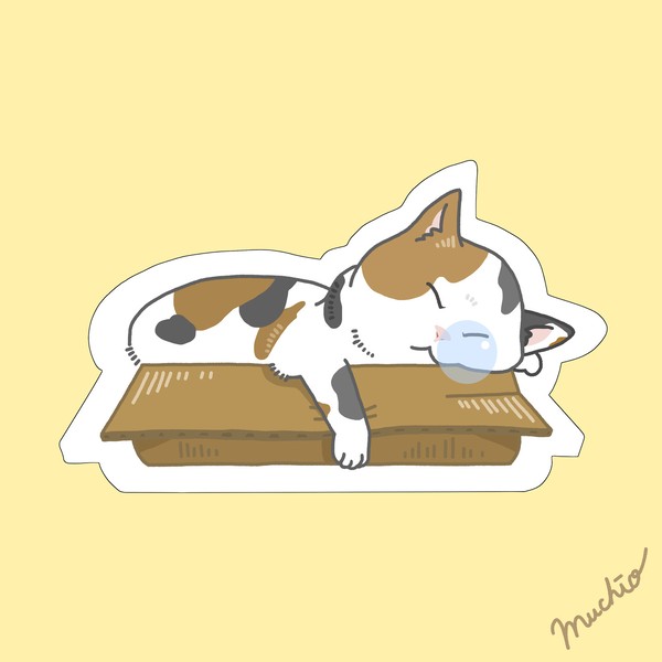 鼻提灯猫：箱入り三毛猫