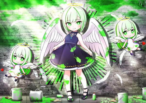 【　Angel Wall Art　】　Green