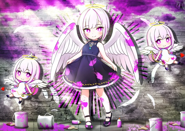 【　Angel Wall Art　】　Purple