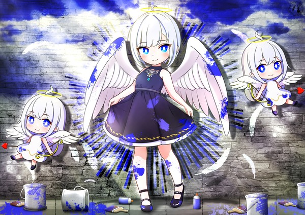 【　Angel Wall Art　】　Blue