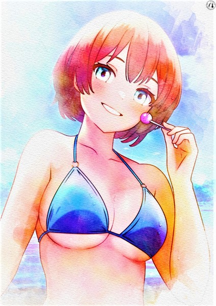 【　夏！ 海！ ビキニ！ Yeah！！　】 水彩風