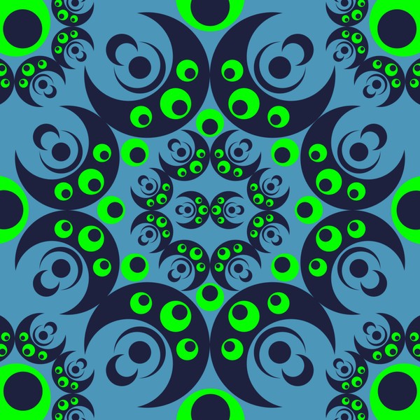 潜む目玉 black×blue #3/3